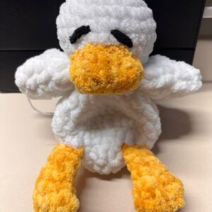 Plush Duck Stuffed Animal - White and Orange